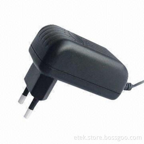 12W Series Switching Power Adapter with European AC Plug, Sized 70 x 41 x 28mm